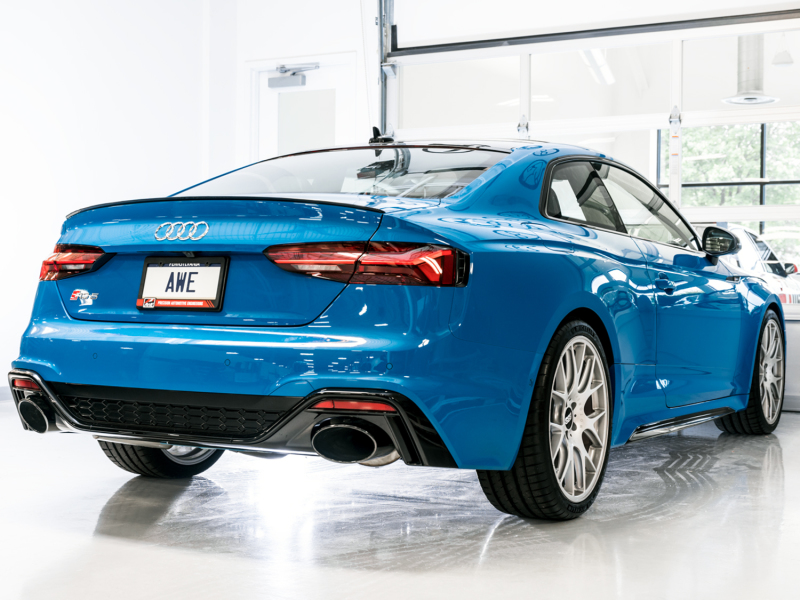 Audi RS 5 Performance Exhaust - AWE Tuning - Cat-Back, Non-Resonated Touring Edition, RS-Style Tips - Diamond Black - `20-`27